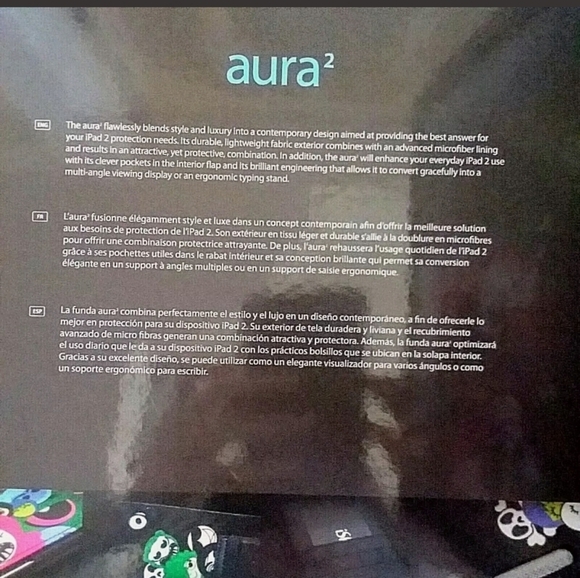 iPad 2 Case iskin Happy Friends Folio with Typing and Viewing Stand Aura Folding - Picture 6 of 8